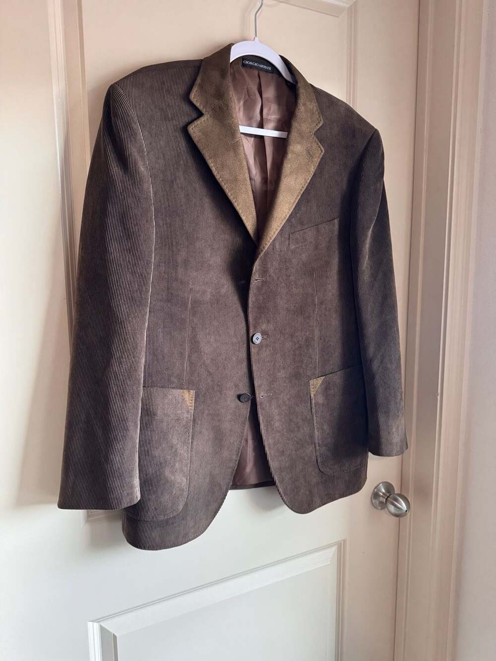 Giorgio Armani Le Collezioni Brown Corduroy Sport Coat Blazer